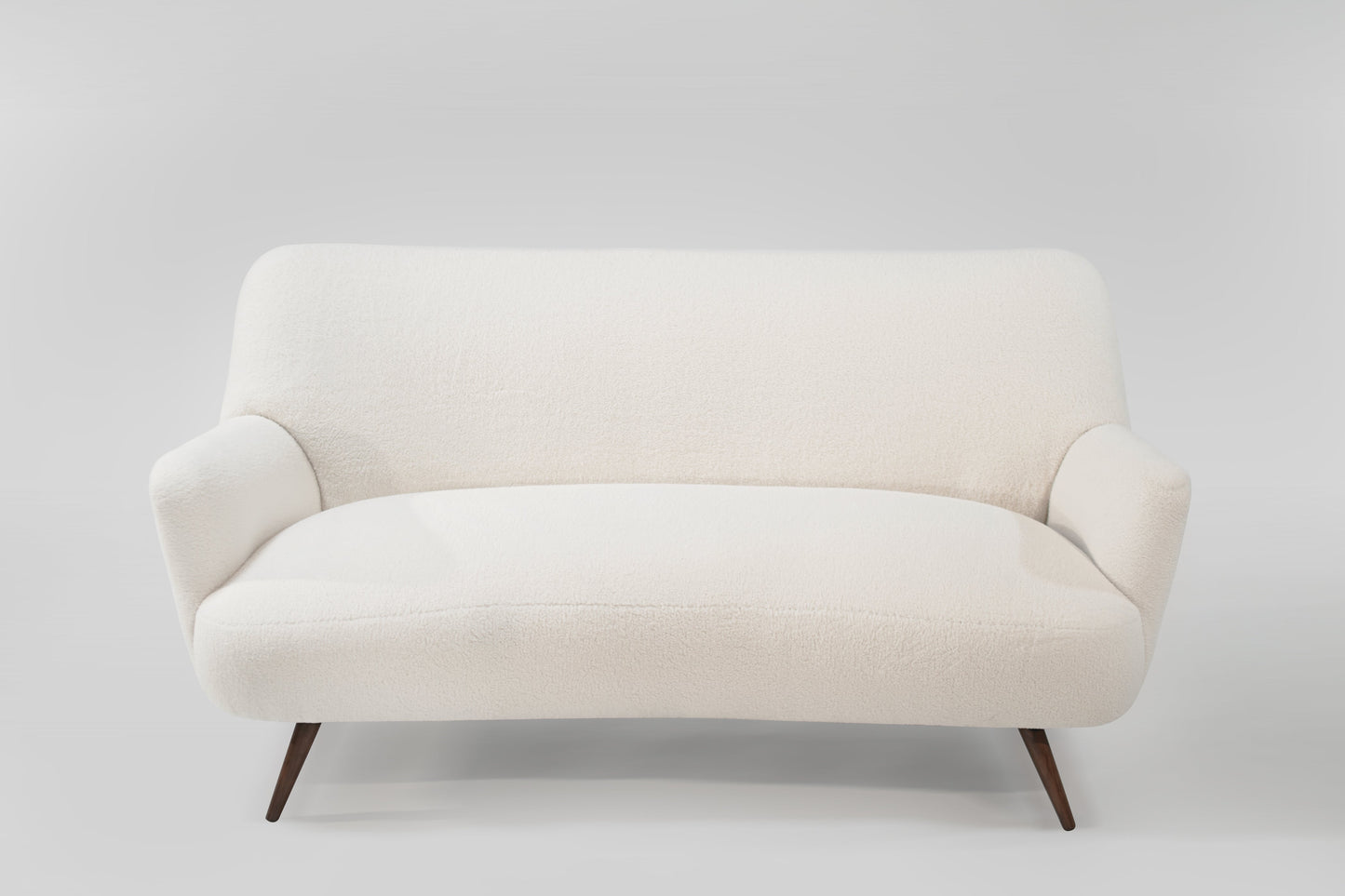 Scandinavian Loveseat in Wool, Denmark, C. 1950s