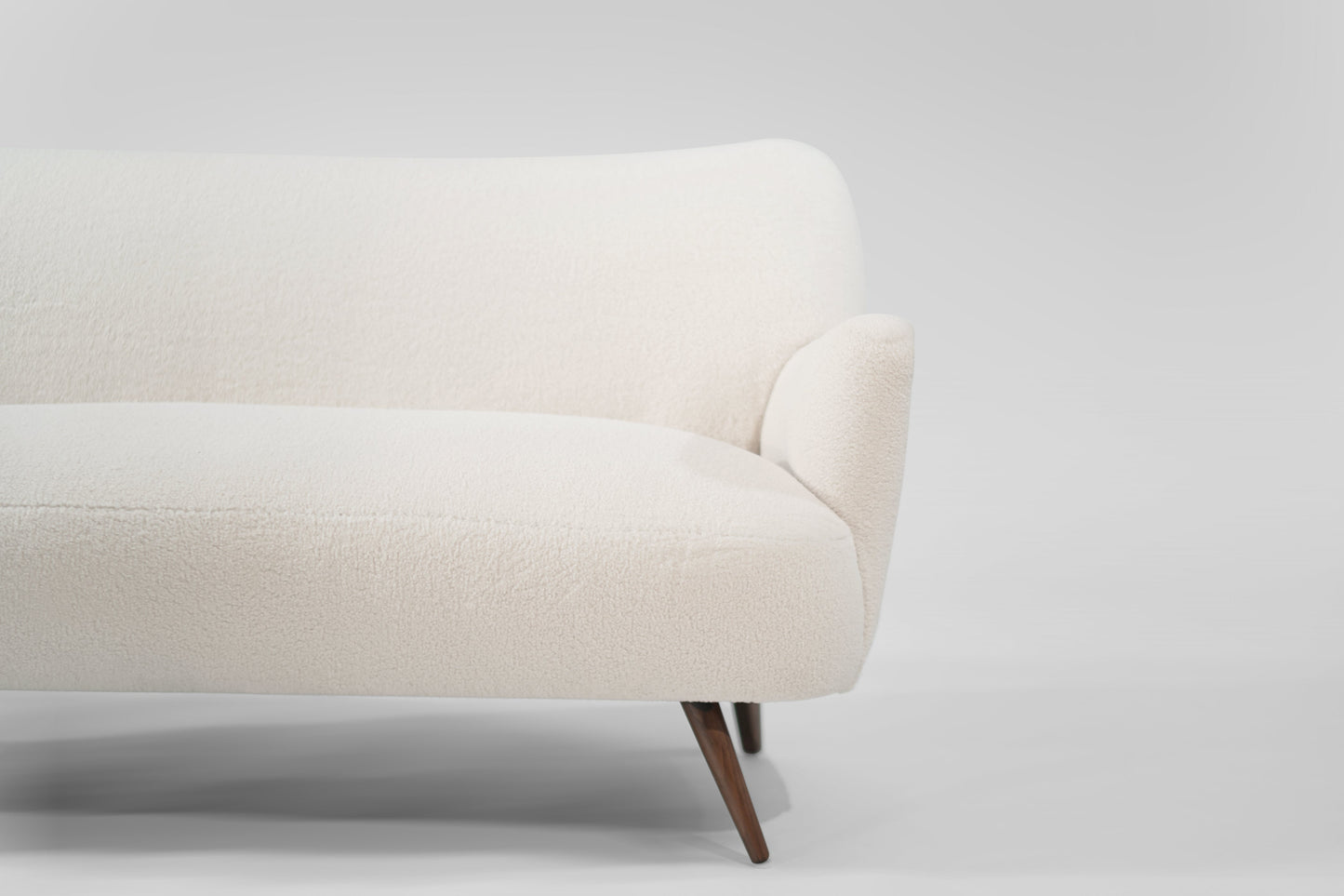 Scandinavian Loveseat in Wool, Denmark, C. 1950s