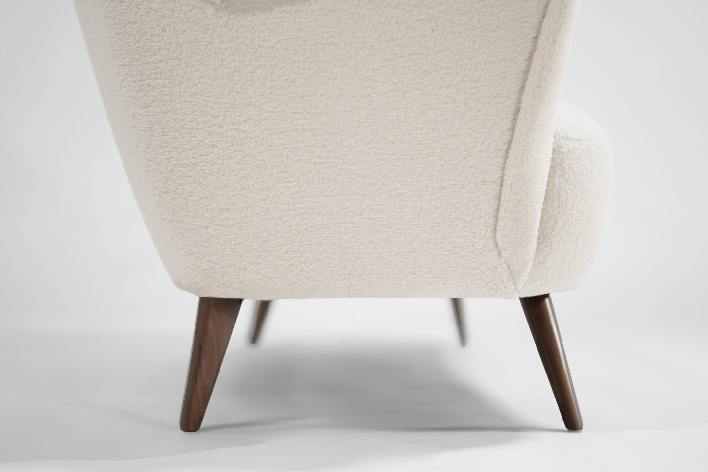 Scandinavian Loveseat in Wool, Denmark, C. 1950s