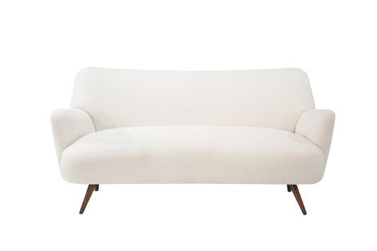 Scandinavian Loveseat in Wool, Denmark, C. 1950s