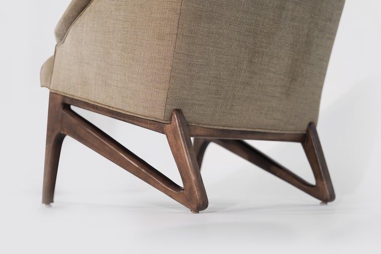 Modernist Sculptural Lounge Chairs by Erwin Lambeth, C. 1950s