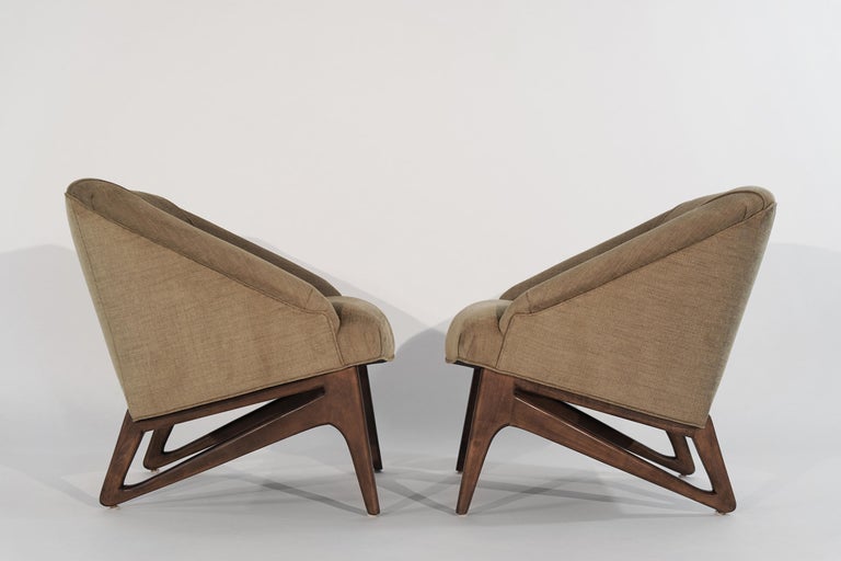 Modernist Sculptural Lounge Chairs by Erwin Lambeth, C. 1950s