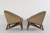 Modernist Sculptural Lounge Chairs by Erwin Lambeth, C. 1950s