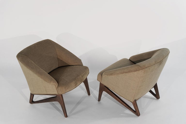 Modernist Sculptural Lounge Chairs by Erwin Lambeth, C. 1950s