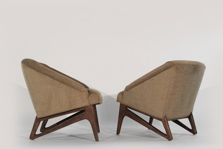 Modernist Sculptural Lounge Chairs by Erwin Lambeth, C. 1950s