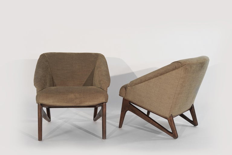 Modernist Sculptural Lounge Chairs by Erwin Lambeth, C. 1950s