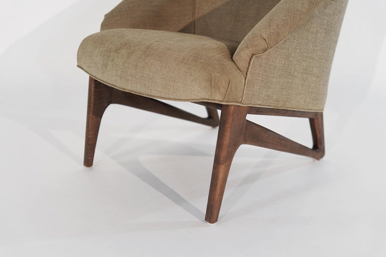 Modernist Sculptural Lounge Chairs by Erwin Lambeth, C. 1950s