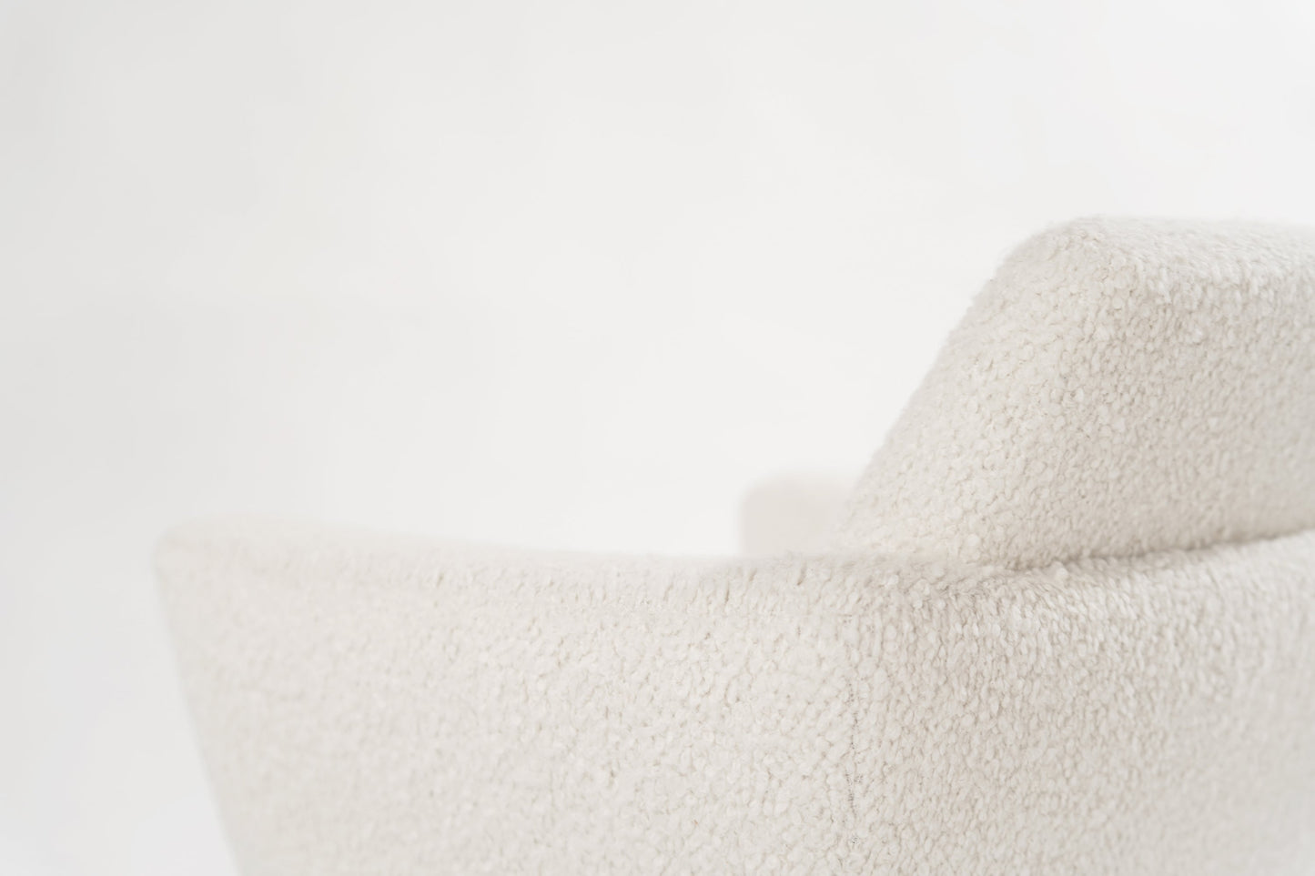 Sculptural Low-Profile Lounge Chairs in Bouclé, Denmark, 1950s