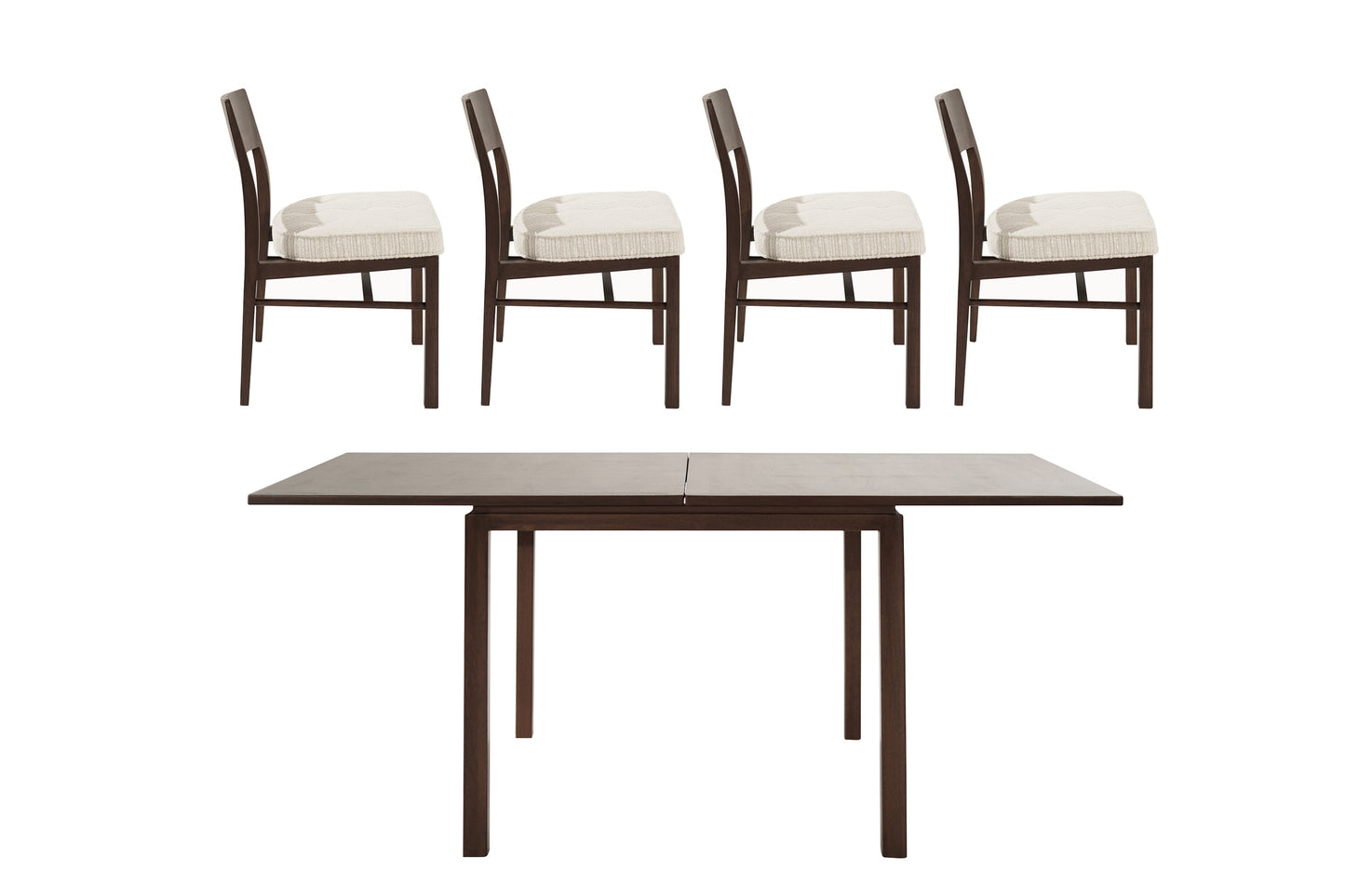 Edward Wormley for Dunbar Expandable Game Table W/ Chairs, C. 1950s