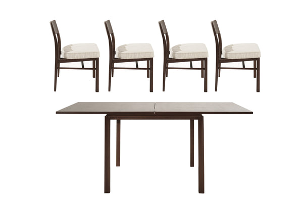 Edward Wormley for Dunbar Expandable Game Table W/ Chairs, C. 1950s