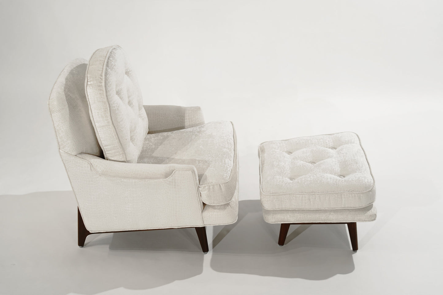 Edward Wormley for Dunbar Janus Collection Chair and Footstool, C. 1950s