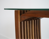 English Art Deco Console Table Attributed to Harry & Lou Epstein, Oak & Glass, c. 1940