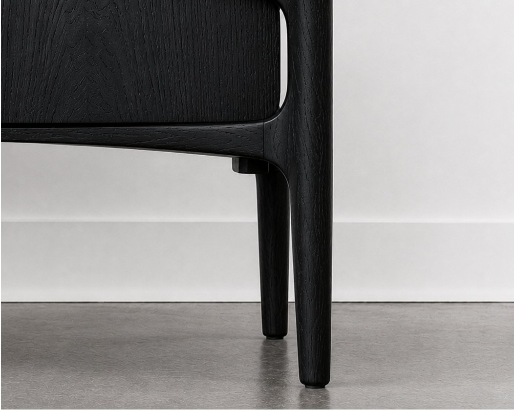 Floatline Nightstand in Blackout Oak