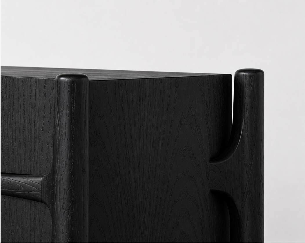 Floatline Nightstand in Blackout Oak