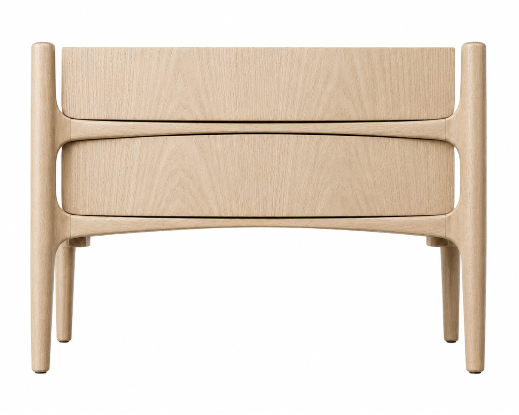 Floatline Nightstand in White Oak