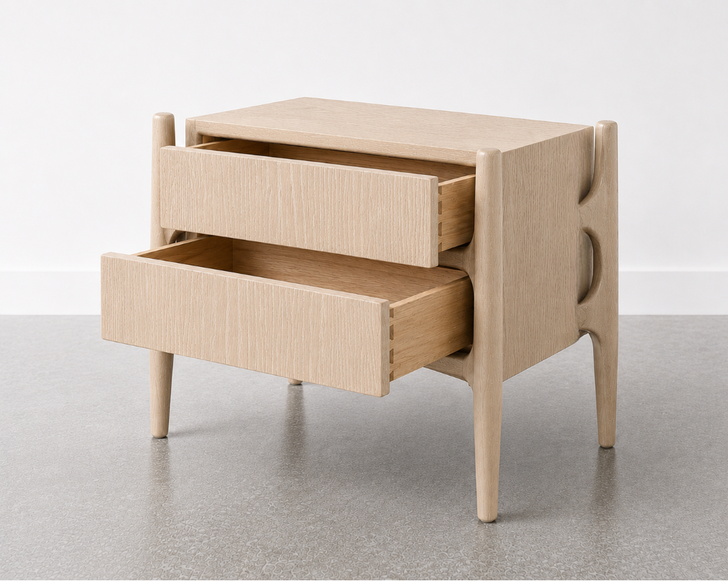 Floatline Nightstand in White Oak