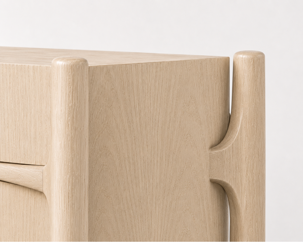 Floatline Nightstand in White Oak
