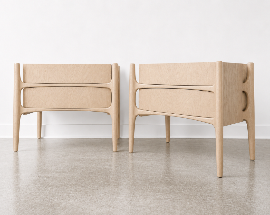 Floatline Nightstand in White Oak