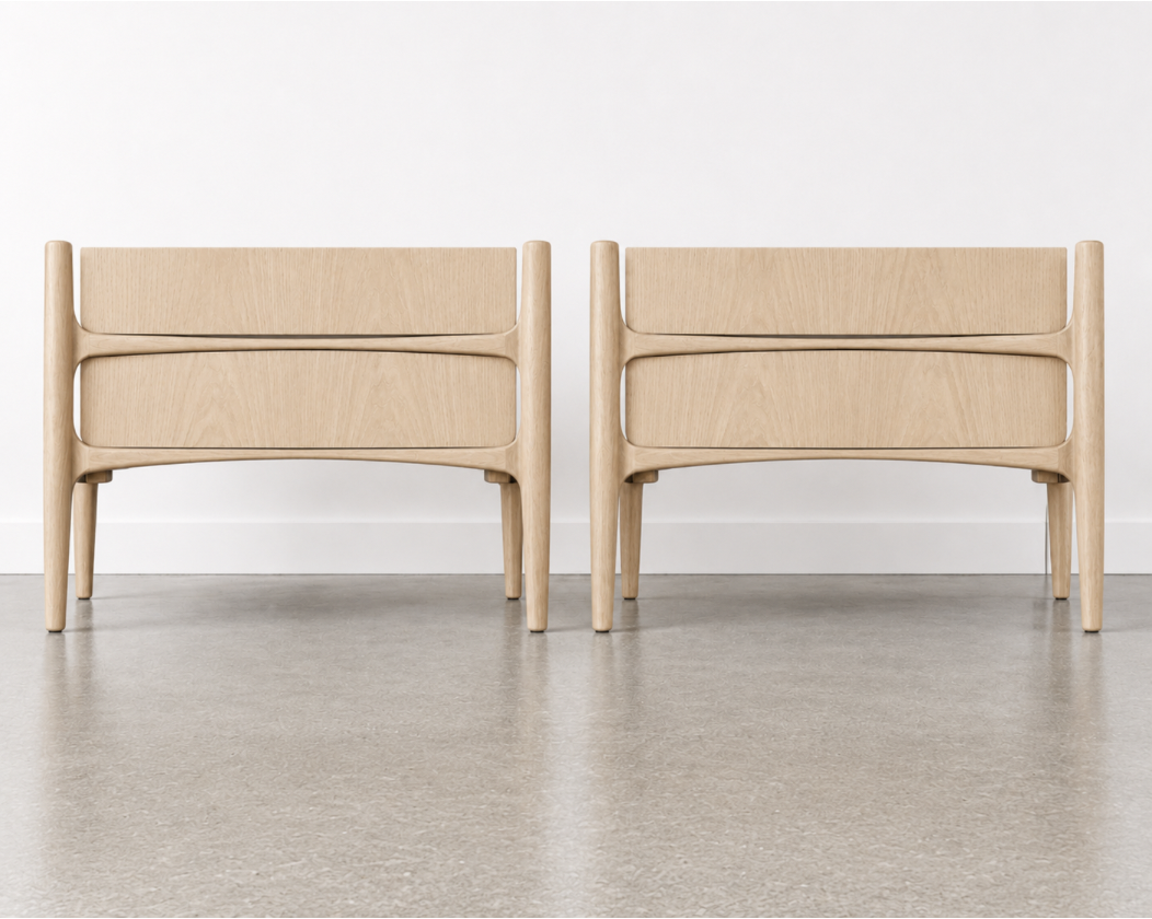 Floatline Nightstand in White Oak