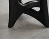 FORMA Stool in Blackout Oak and Shearling