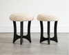 FORMA Stool in Blackout Oak and Shearling