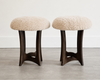 FORMA Stool in Espresso Walnut and Shearling