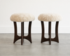 FORMA Stool in Espresso Walnut and Shearling