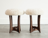 FORMA Stool in Special Walnut and Shearling
