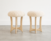 FORMA Stool in White Oak and Shearling