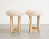 FORMA Stool in White Oak and Shearling
