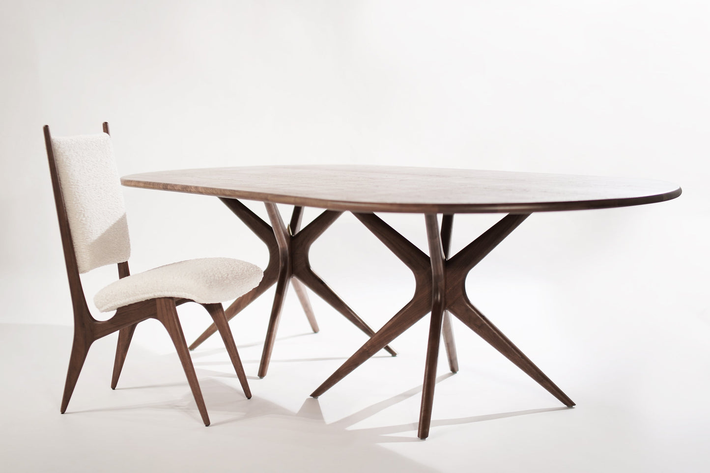 Gazelle Dining Table in Natural Walnut Oval