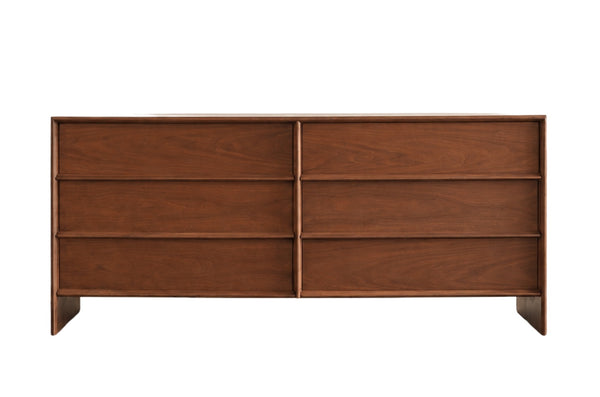 T.H. Robsjohn-Gibbings Thin-Line Walnut Dresser, C. 1950s