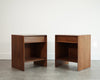 Walnut Thin Line Nighstands by T.H. Robsjohn-Gibbings, C. 1950s