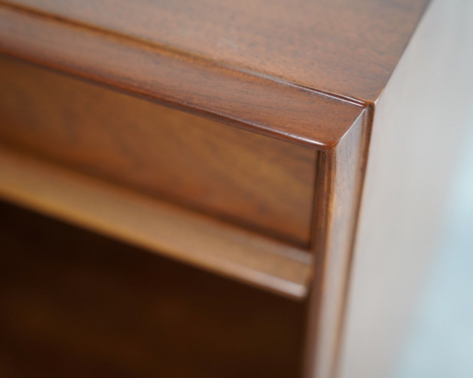 Walnut Thin Line Nighstands by T.H. Robsjohn-Gibbings, C. 1950s