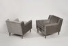 Set of Lounge Chairs in Grey Alpaca Velvet by Edward Wormley, circa 1950s