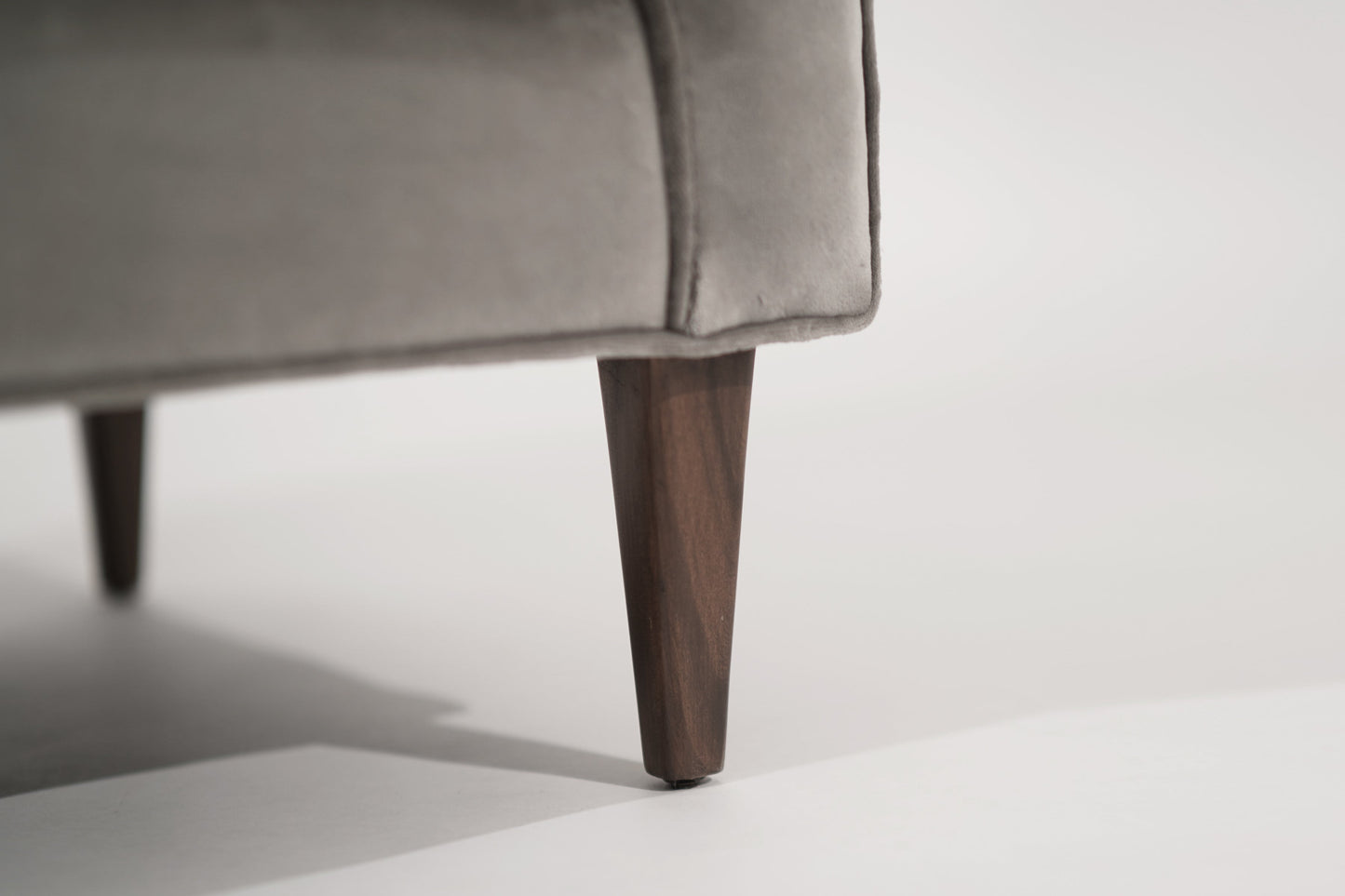 Set of Lounge Chairs in Grey Alpaca Velvet by Edward Wormley, circa 1950s