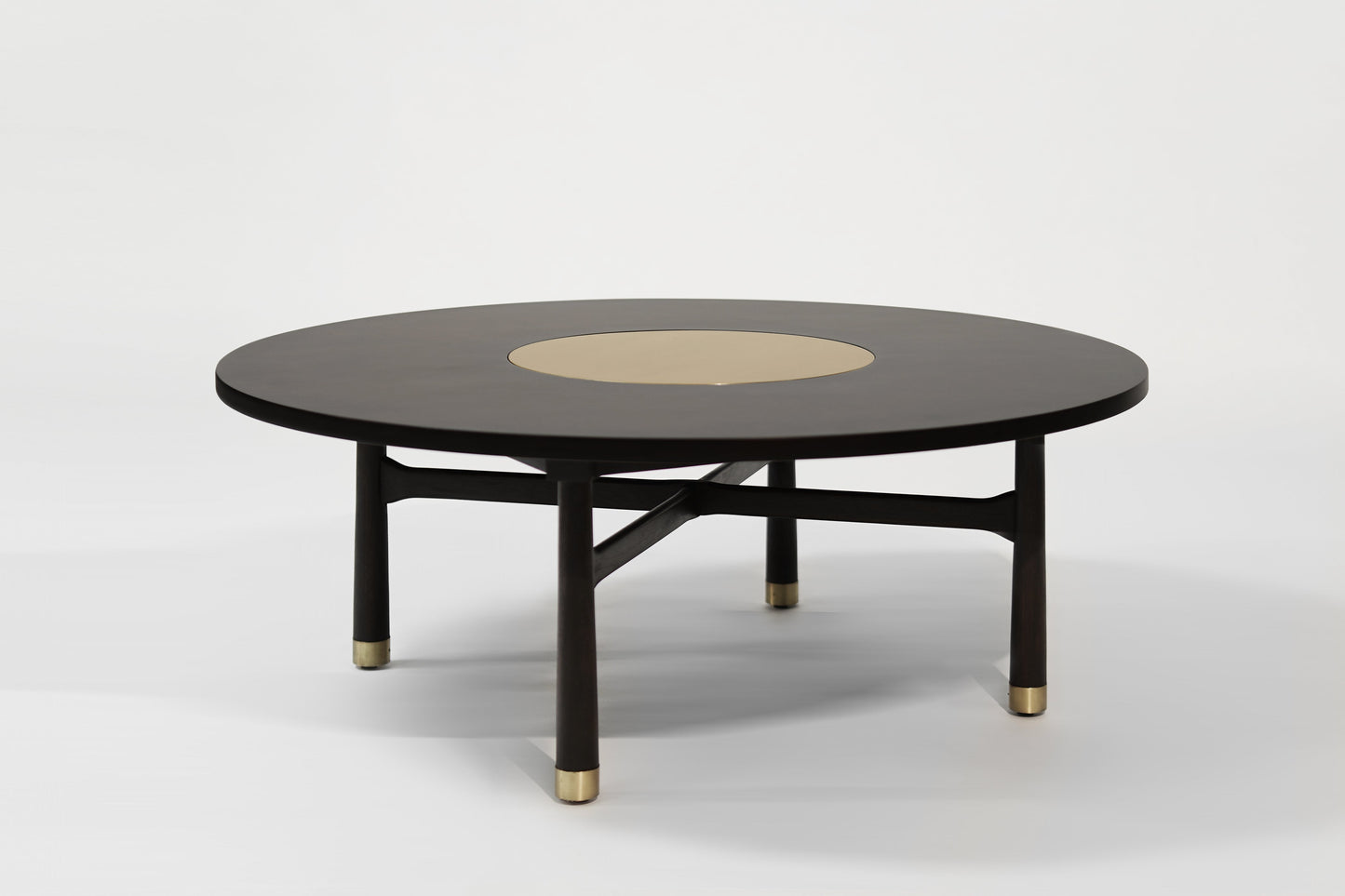 Walnut and Brass Coffee Table by Harvey Probber, C. 1950s