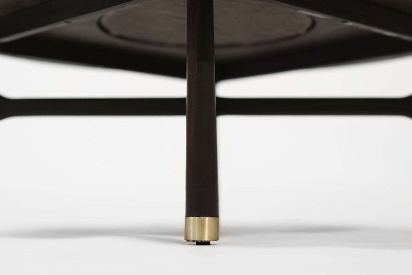 Walnut and Brass Coffee Table by Harvey Probber, C. 1950s
