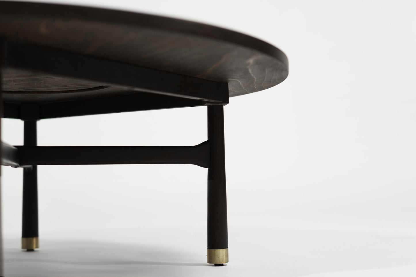 Walnut and Brass Coffee Table by Harvey Probber, C. 1950s