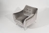 Set of Lounge Chairs by Henry Glass in Grey Alpaca Velvet, C. 1950s