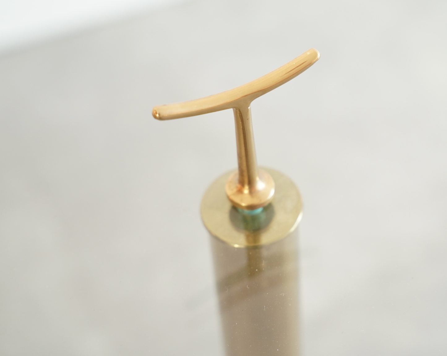 Italian Brass & Glass Side Tables in the Style of Gio Ponti