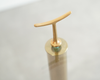 Italian Brass & Glass Side Tables in the Style of Gio Ponti
