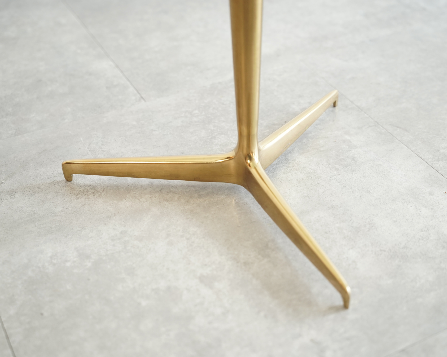 Italian Brass & Glass Side Tables in the Style of Gio Ponti