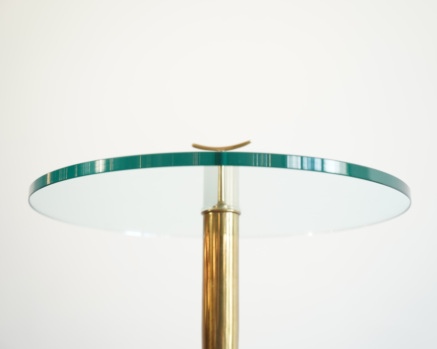 Italian Brass & Glass Side Tables in the Style of Gio Ponti