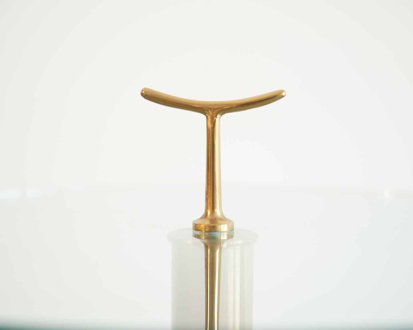Italian Brass & Glass Side Tables in the Style of Gio Ponti