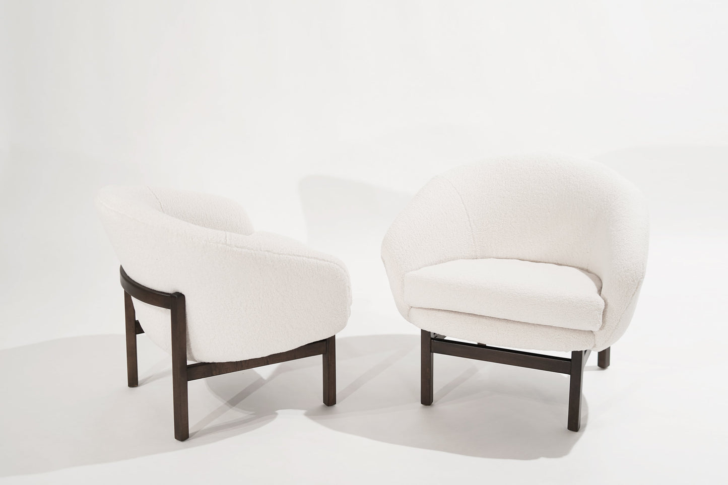 Mid-Century Barrel Lounge Chairs by Lawrence Peabody, 1950s