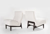 Classic Slipper Chairs by Jens Risom in Bouclé, circa 1950s