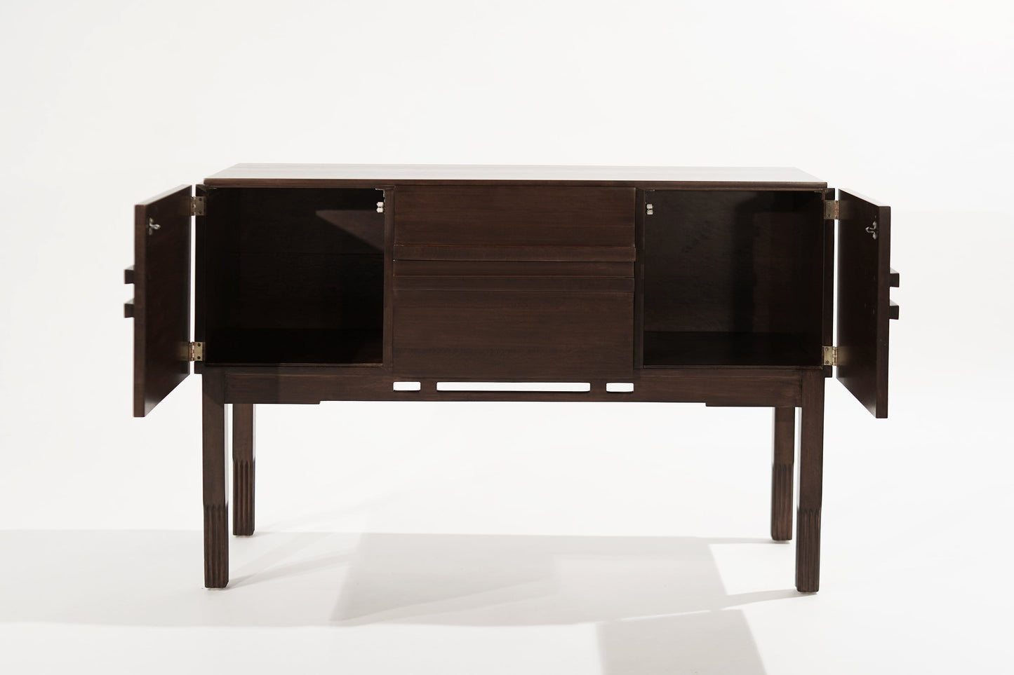 Walnut Console Table by John Stuart, 1950s