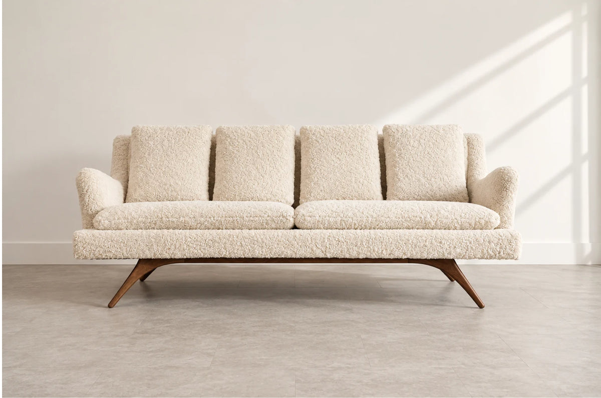 Venetian Sofa by Vladimir Kagan in Shearling, C. 1950s