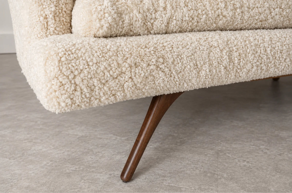 Venetian Sofa by Vladimir Kagan in Shearling, C. 1950s